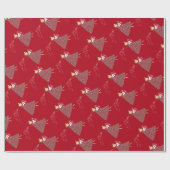 Whimsical Niedlich Snowflake Fee Weihnachtsgeschen Geschenkpapier (Flach)