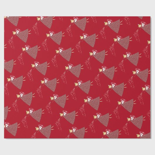 Whimsical Niedlich Snowflake Fee Weihnachtsgeschen Geschenkpapier (Flach)