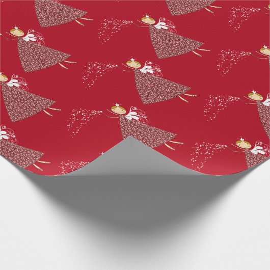 Whimsical Niedlich Snowflake Fee Weihnachtsgeschen Geschenkpapier (Ecke)