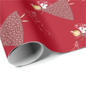 Whimsical Niedlich Snowflake Fee Weihnachtsgeschen Geschenkpapier (Rolleneckpunkt)