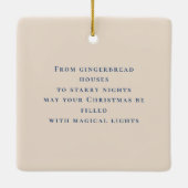 Whimsical Niedlich Snowman Zitat Frohe Weihnachten Keramikornament (Rückseite)