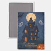 Whimsical Niedlich Spooky Spuk House | Halloween- Magnet (Vorderseite/Rückseite)