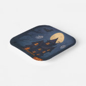 Whimsical Niedlich Spooky Spuk House | Halloween- Pappteller (Gewinkelt)