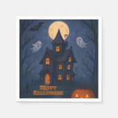 Whimsical Niedlich Spooky Spuk House | Halloween- Serviette (Vorderseite)