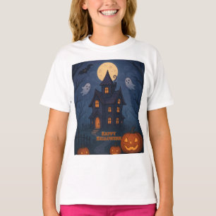 Whimsical Niedlich Spooky Spuk House Halloween- T-Shirt