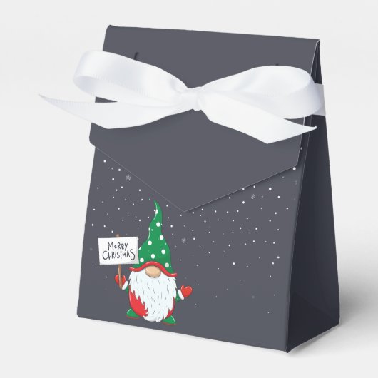 Whimsical Niedlich Stylish Frohe Weihnachtsgnome Geschenkschachtel (Vorderseite)