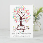 Whimsical Niedlich Swirt Heart Blume Tree Baby Fot Ankündigung (Stehend Vorderseite)