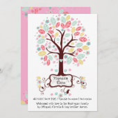 Whimsical Niedlich Swirt Heart Blume Tree Baby Fot Ankündigung (Vorne/Hinten)
