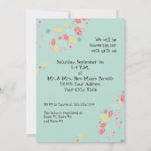 Whimsical Niedlich Swirt Heart Blume Tree Baby Fot Einladung (Rückseite)