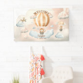 Whimsical Niedlich Tiger Hot Air Ballon 1. Geburts Banner (Insitu)