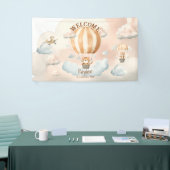 Whimsical Niedlich Tiger Hot Air Ballon 1. Geburts Banner (Messeveranstaltung)