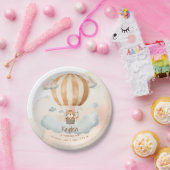 Whimsical Niedlich Tiger Hot Air Ballon 1. Geburts Pappteller (Party)