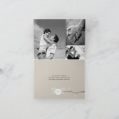 Whimsical Niedlich Wedding Brown Blue Owls Vielen  Dankeskarte (Innenseite)