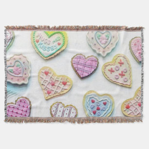 Whimsical niedliche Herzen bunt zeichnend Decke