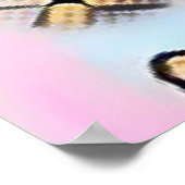 Whimsical niedliche Herzen bunt zeichnend Poster (Ecke)