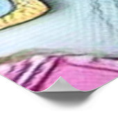 Whimsical niedliche Herzen bunt zeichnend Poster (Ecke)