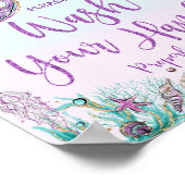 Whimsical Niedliche Meerjungfrau waschen Sie die H Poster (Ecke)