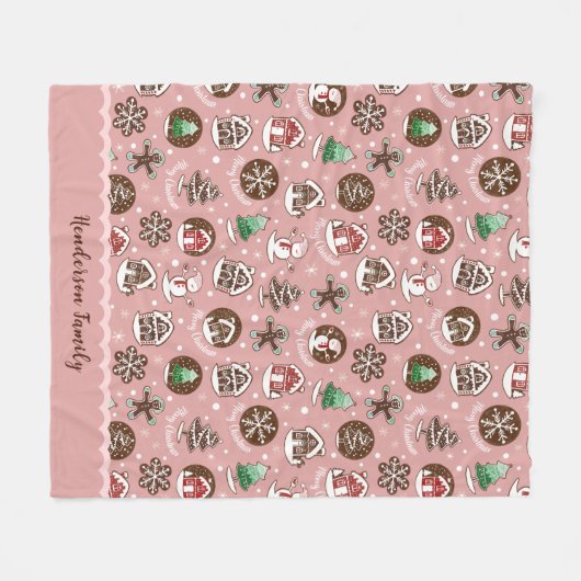 Whimsical Niedliche Weihnachtskochtchen Custom Win Fleecedecke (Vorderseite (Horizontal))