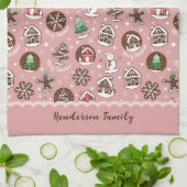 Whimsical Niedliche Weihnachtskochtchen Custom Win Geschirrtuch (Gefaltet)