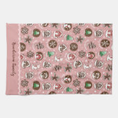 Whimsical Niedliche Weihnachtskochtchen Custom Win Geschirrtuch (Horizontal)