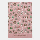 Whimsical Niedliche Weihnachtskochtchen Custom Win Geschirrtuch (Vertikal)