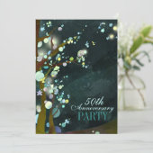 Whimsical Night 50 Jahre Party Einladung (Stehend Vorderseite)