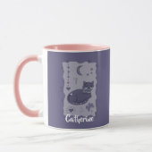 Whimsical Night Cat Folk Art Custom Mug Tasse (Links)