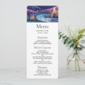 Whimsical Night - Fluss, Bäume und Berge Einladung (Stehend Vorderseite)