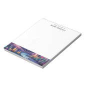 Whimsical Night - Fluss, Bäume und Berge Notizblock (Rotiert)