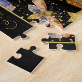 Whimsical Night Moth Butterfets Glitzer Star Name Puzzle (Seite)