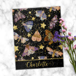 Whimsical Night Moth Butterfets Glitzer Star Name Puzzle<br><div class="desc">Whimsical und magisch nahtlos Muster Design von Nachtmotten und Sternen erstellt mit einer Kombination aus verschiedenen Kunsttechniken und Imitaten Gold Glitzer Akzente auf schicken schwarzen Hintergrund.</div>