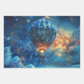 Whimsical Night Sky Hot Air Ballonfahrt Geschenkpapier Set (Vorderseite 2)