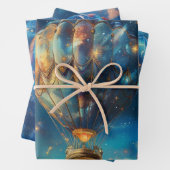 Whimsical Night Sky Hot Air Ballonfahrt Geschenkpapier Set (Beispiel)