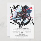 Whimsical Ninja Überraschung Geburtstag Einladung (Vorderseite)