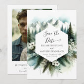 Whimsical Non-Foto-Hochzeit Save The Date (Vorne/Hinten)