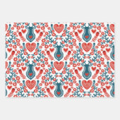 Whimsical Nordic Christmas Birds Geschenkpapier Set (Vorderseite 3)