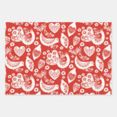 Whimsical Nordic Christmas Birds Geschenkpapier Set (Vorderseite 2)