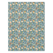 Whimsical Nordic Christmas Gnomes mit Tieren Tischdecke (Vorderseite)
