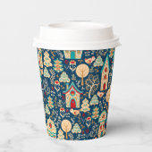 Whimsical Nordic Houses Pappbecher (Rückseite)