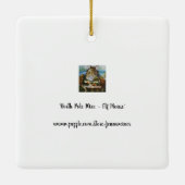 Whimsical North Pole Elf Mouse Wasserfarbe Kunst Keramikornament (Rückseite)