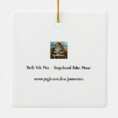 Whimsical North Pole Gingerbread Baker Mouse Art Keramikornament (Rückseite)