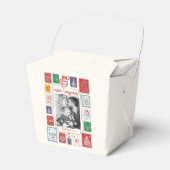 Whimsical Nostalgia Retro Briefmarke Weihnachten F Geschenkschachtel (Vorderseite)