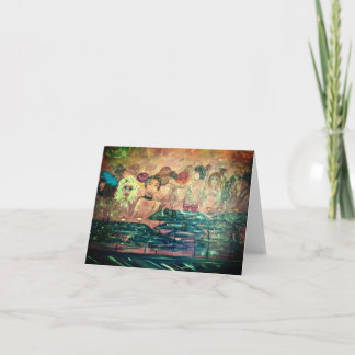 Whimsical Note Card, Gruß, Einladung