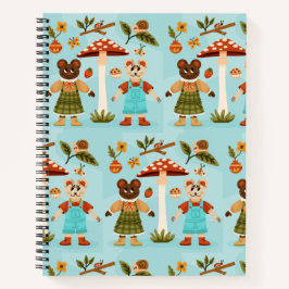 Whimsical notebook design with cartoon  notizblock