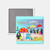 Whimsical Nun Art Gifts & Cards Magnet (Vorderseite/Rückseite)