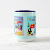 Whimsical Nun Art Gifts & Cards Zweifarbige Tasse (Mittel)
