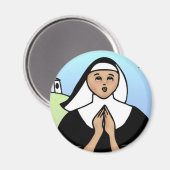 Whimsical Nun Magnet (Vorderseite/Rückseite)