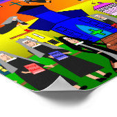 Whimsical Nuns Leinwand Art "Flying Nuns" Poster (Ecke)