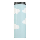 Whimsical Nurse Stethoscope Butterfly Clouds Thermosbecher (Rückseite)