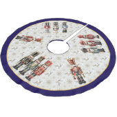 Whimsical Nutcracker Christmas Tree Skirt  Polyester Weihnachtsbaumdecke (Schrägansicht)